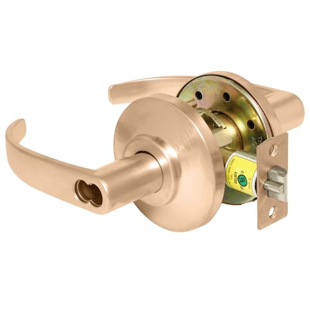 Best Grade 2 Storeroom Cylindrical Lock, 14 Lever, SFIC Less Core, Satin Bronze Finish, Non-handed 7KC27D14DS3612